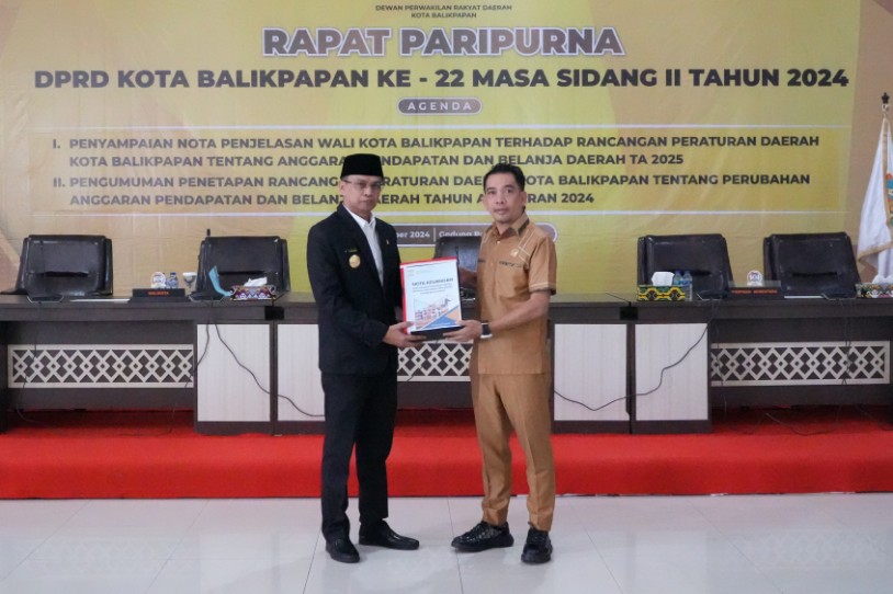 Paripurna Nopen Wali Kota Raperda APBD 2025 dan Penetapan Perubahan Perda APBD 2024