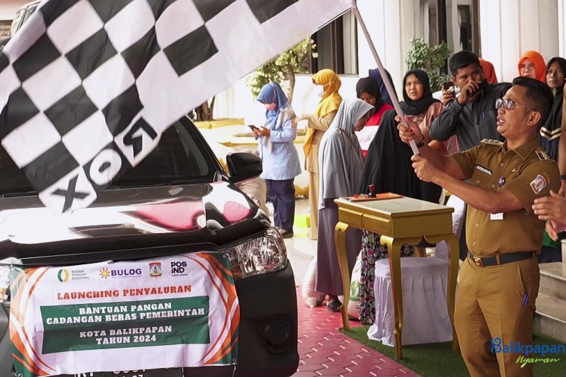 Wali Kota dan Bulog Launching Penyaluran Bantuan Pangan bagi KPBP Balikpapan